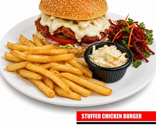 Stuffed Chicken Burger